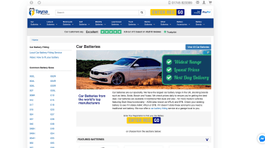 Car batteries store online